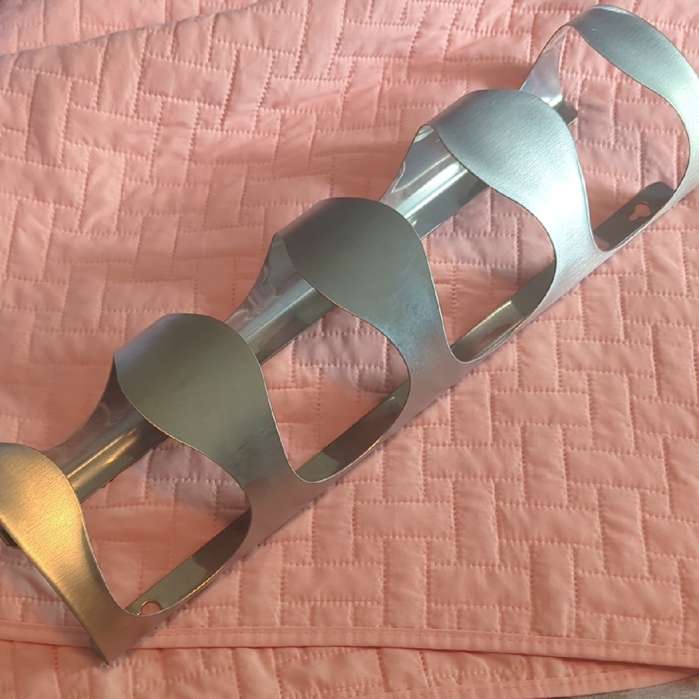 Silver Metal Wine Rack